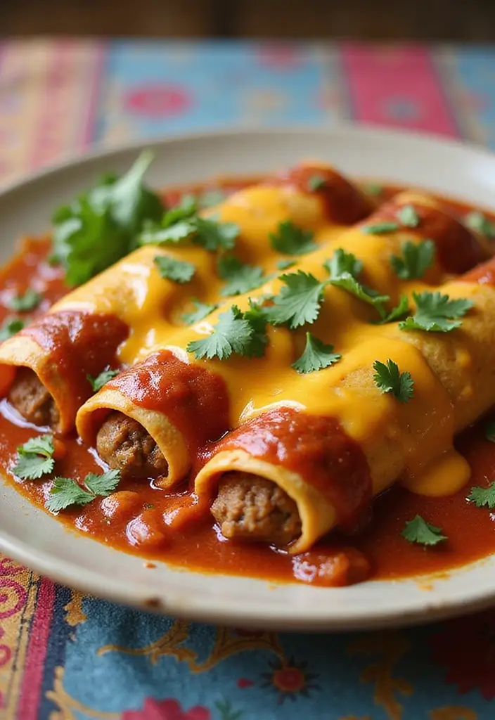 25 Frozen Italian Meatball Recipes Easy and Tasty - 20. Meatball Enchiladas