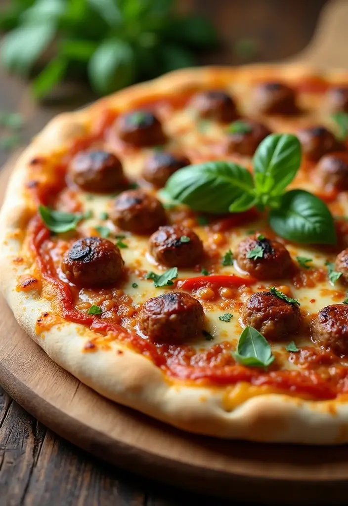 25 Frozen Italian Meatball Recipes Easy and Tasty - 3. Meatball Pizza