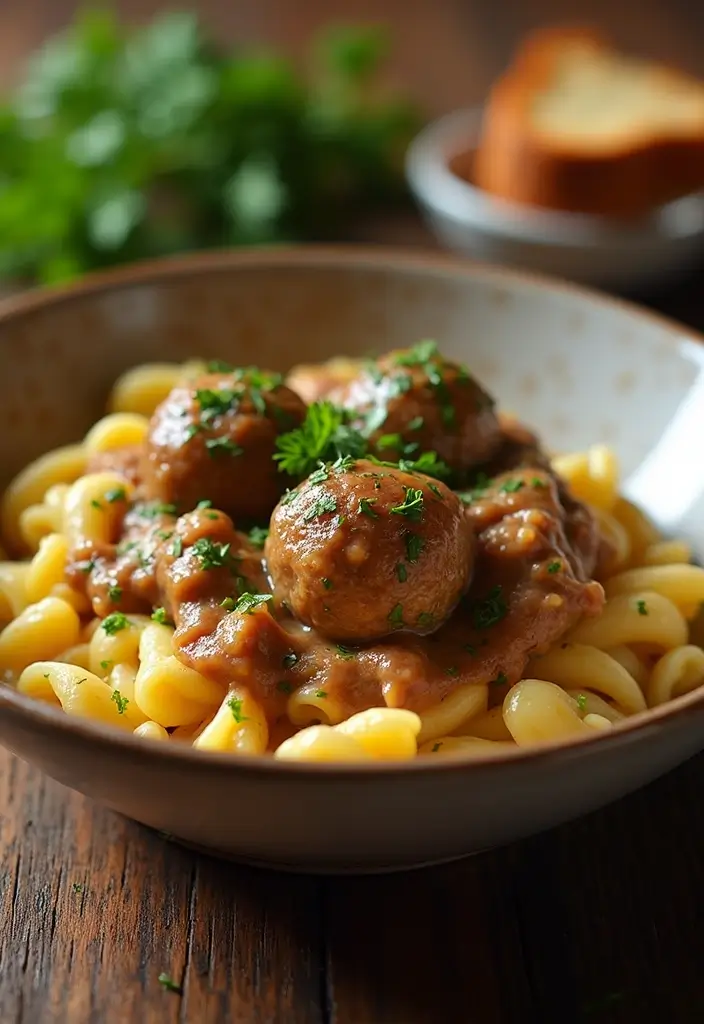 25 Frozen Italian Meatball Recipes Easy and Tasty - 4. Meatball Stroganoff
