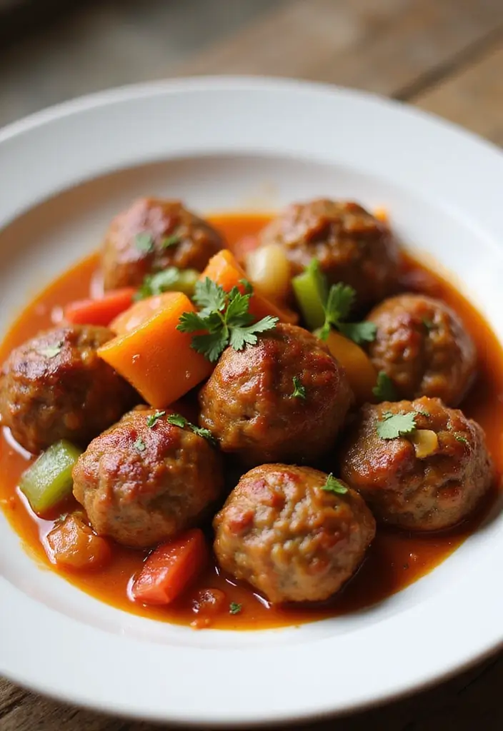 25 Frozen Italian Meatball Recipes Easy and Tasty - 7. Meatballs with Peppers and Onions