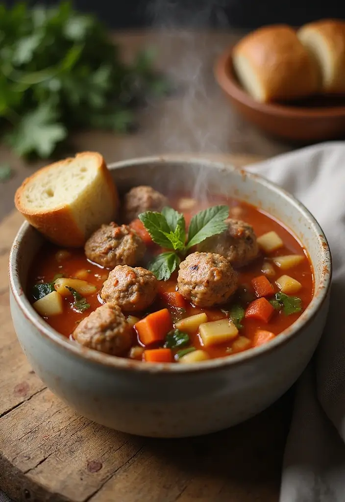 25 Frozen Italian Meatball Recipes Easy and Tasty - 9. Meatball Soup