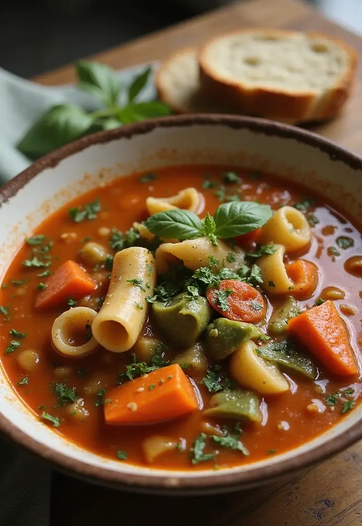 25 Instant Pot Italian Recipes Quick and Easy - 14. Instant Pot Vegetable Minestrone