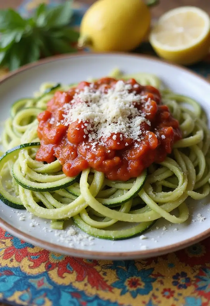 25 Instant Pot Italian Recipes Quick and Easy - 21. Instant Pot Zucchini Noodles with Marinara