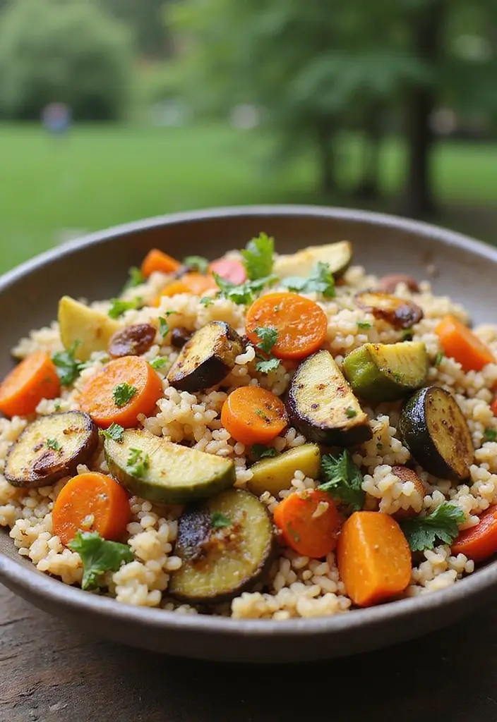 25 Italian Rice Salad Recipes Cold and Refreshing - 10. Roasted Vegetable Rice Salad