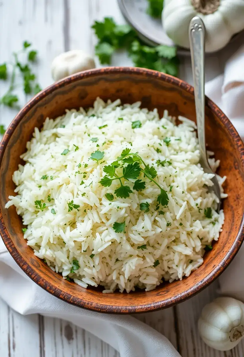 25 Italian Rice Salad Recipes Cold and Refreshing - 15. Garlic & Herb Rice Salad
