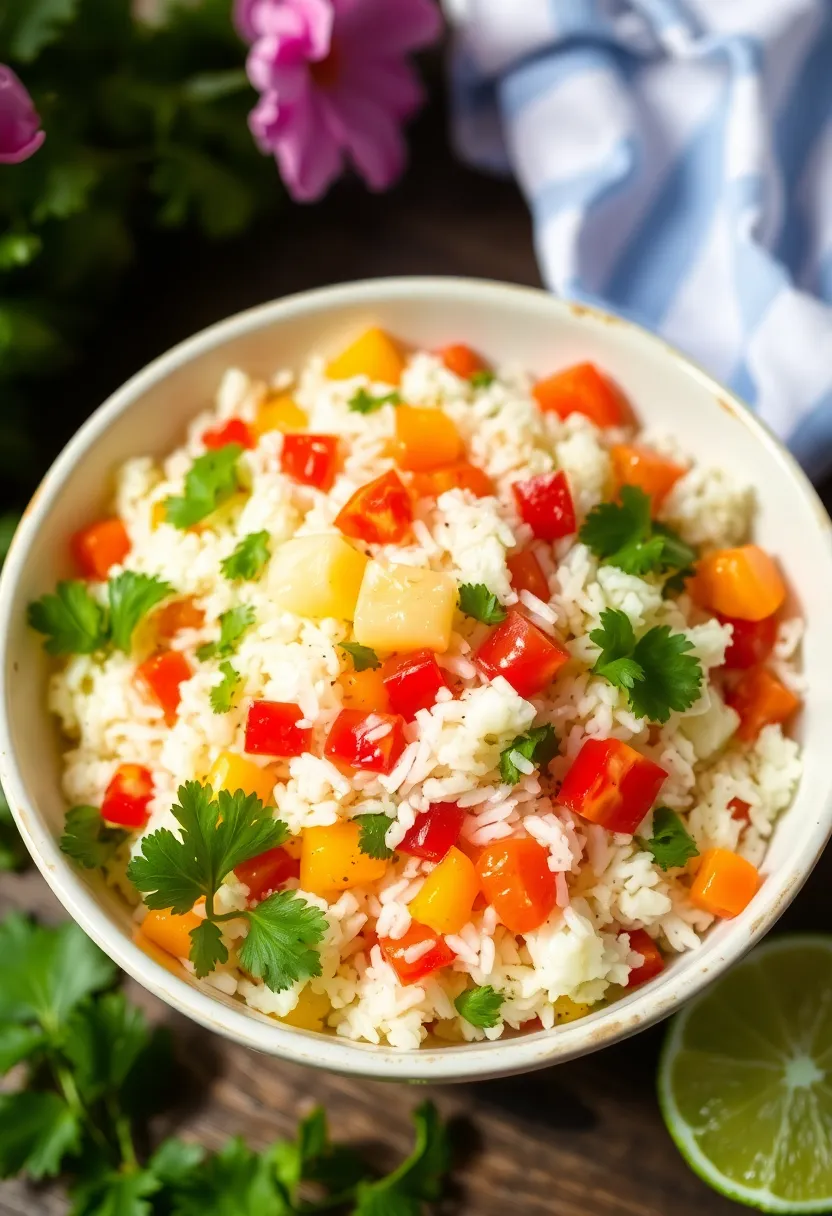 25 Italian Rice Salad Recipes Cold and Refreshing - 19. Coconut & Lime Rice Salad
