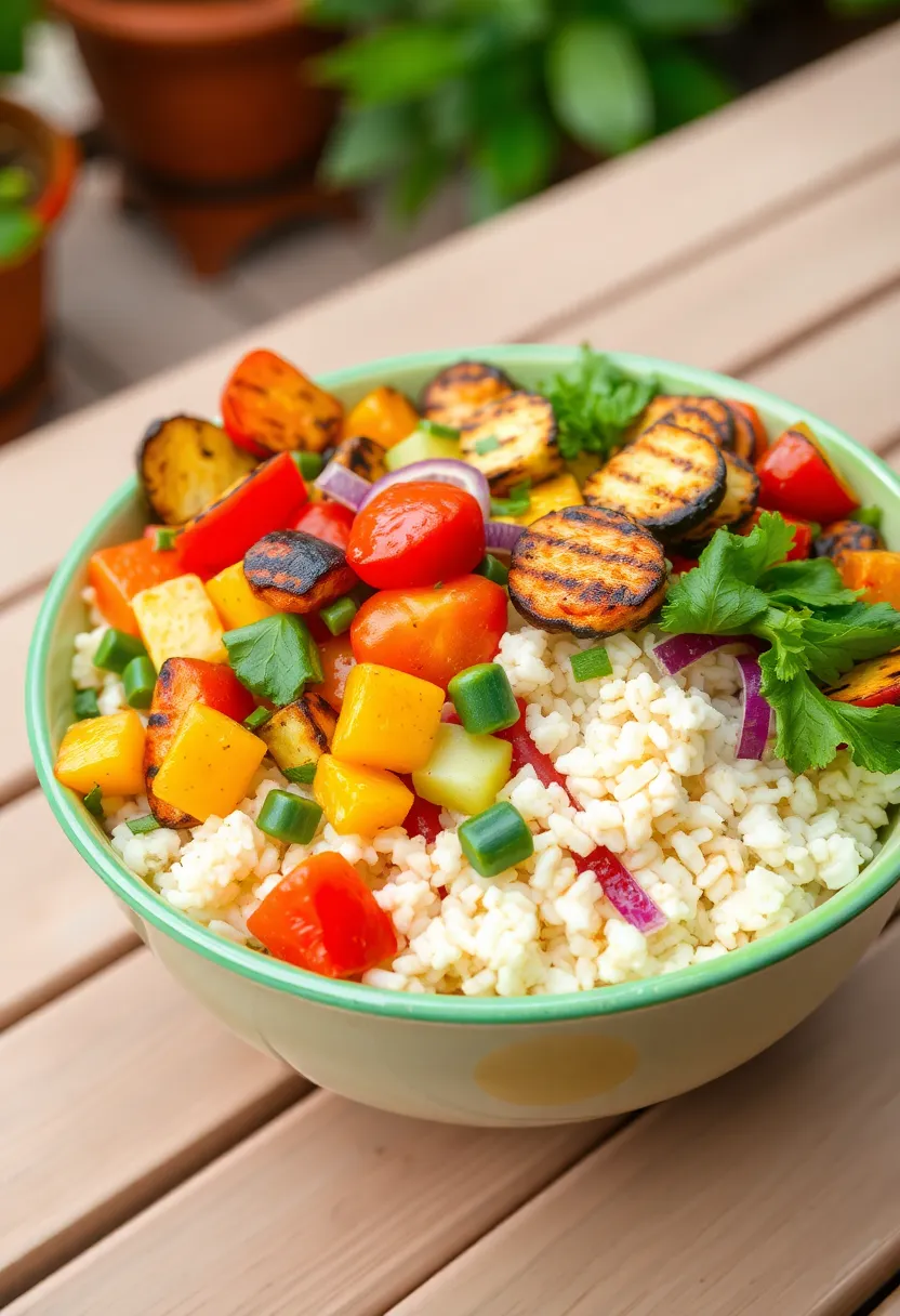 25 Italian Rice Salad Recipes Cold and Refreshing - 24. Grilled Vegetable Rice Salad