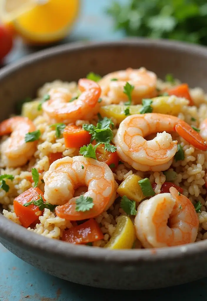 25 Italian Rice Salad Recipes Cold and Refreshing - 5. Citrus & Shrimp Rice Salad