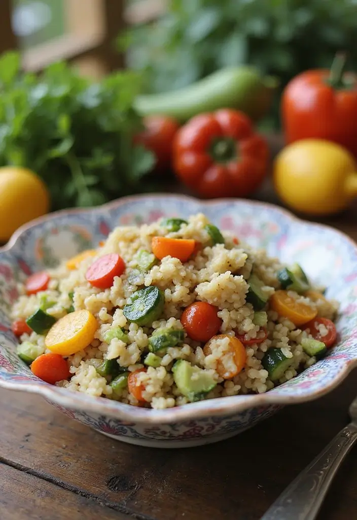 25 Italian Rice Salad Recipes Cold and Refreshing - 8. Tuscan Vegetable Rice Salad