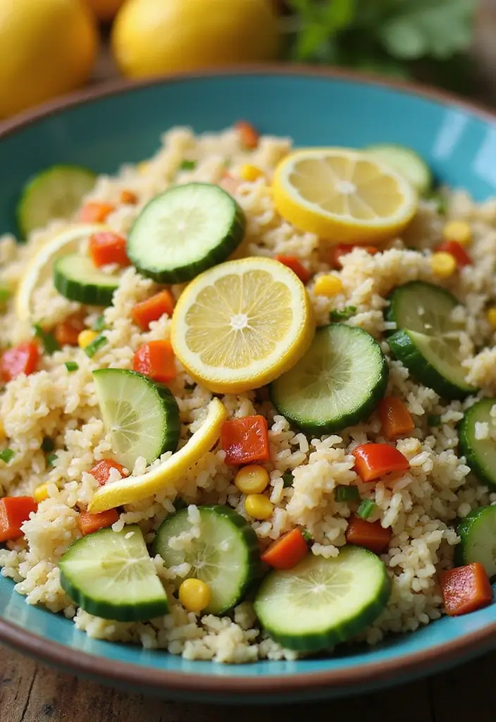 25 Italian Rice Salad Recipes Cold and Refreshing - 9. Zesty Lemon Rice Salad