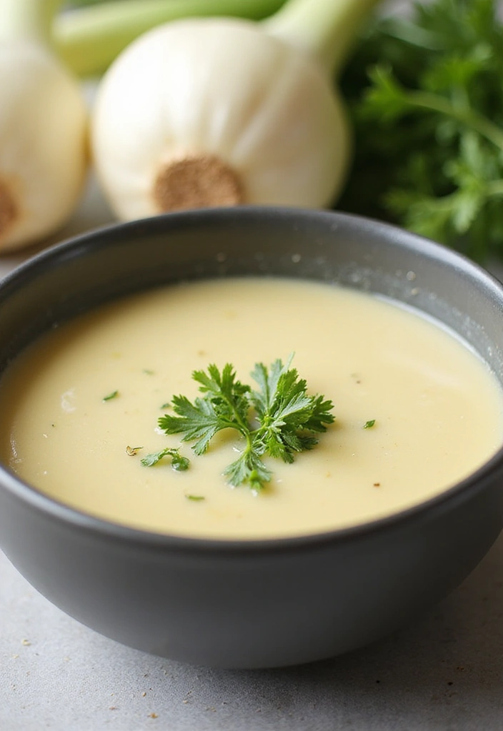 25 Italian Vegetable Soup Recipes Healthy and Tasty - 20. Fennel and Leek Soup