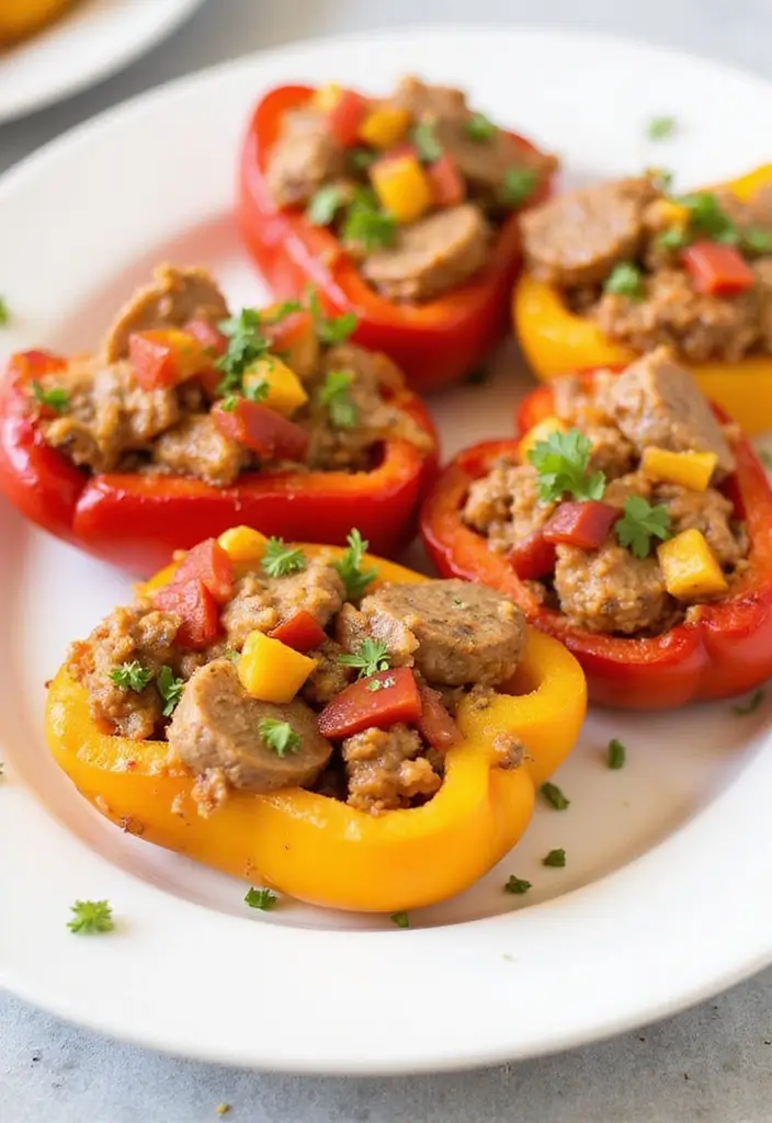 25 Sweet Italian Sausage Links Recipes for Easy Weeknight Dinners - 6. Sweet Italian Sausage Stuffed Bell Peppers