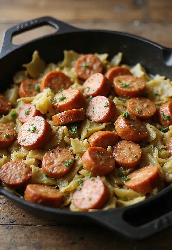 25 Sweet Italian Sausage Links Recipes for Easy Weeknight Dinners - 7. Italian Sausage and Cabbage Skillet