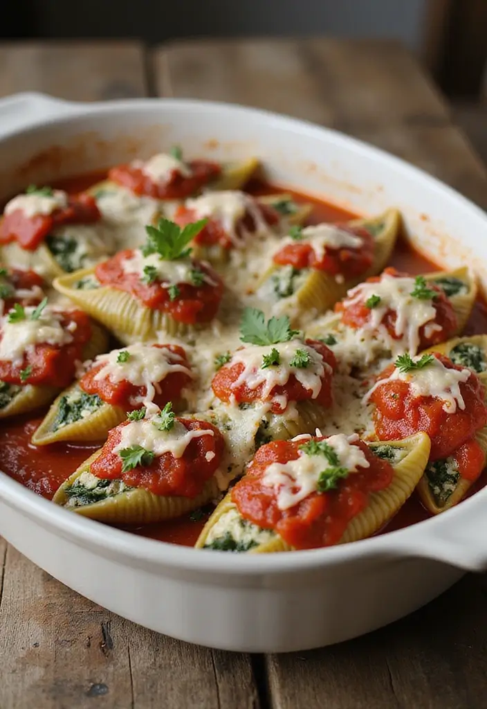 25 Weight Watchers Italian Recipes Low Calorie and Delicious - 4. Spinach and Ricotta Stuffed Shells