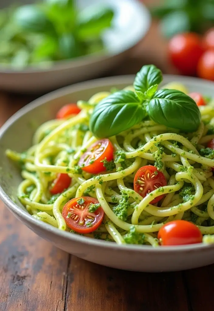 25 Weight Watchers Italian Recipes Low Calorie and Delicious - 5. Pesto Zoodle Salad