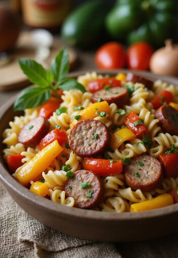 26 Healthy Italian Pasta Salad Recipes That Taste Amazing 10 26 Healthy Italian Pasta Salad Recipes That Taste Amazing - 10. Italian Sausage and Peppers Pasta Salad