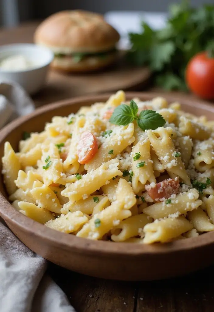 26 Healthy Italian Pasta Salad Recipes That Taste Amazing 14 26 Healthy Italian Pasta Salad Recipes That Taste Amazing - 14. Garlic Parmesan Pasta Salad