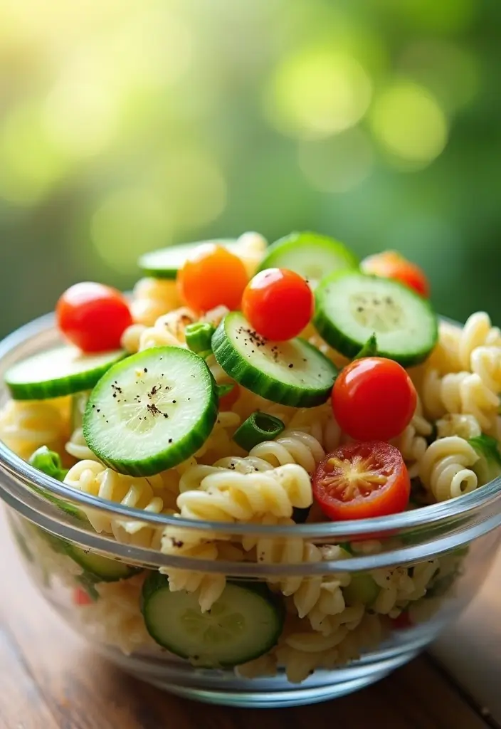 26 Healthy Italian Pasta Salad Recipes That Taste Amazing 8 26 Healthy Italian Pasta Salad Recipes That Taste Amazing - 8. Cucumber and Tomato Pasta Salad