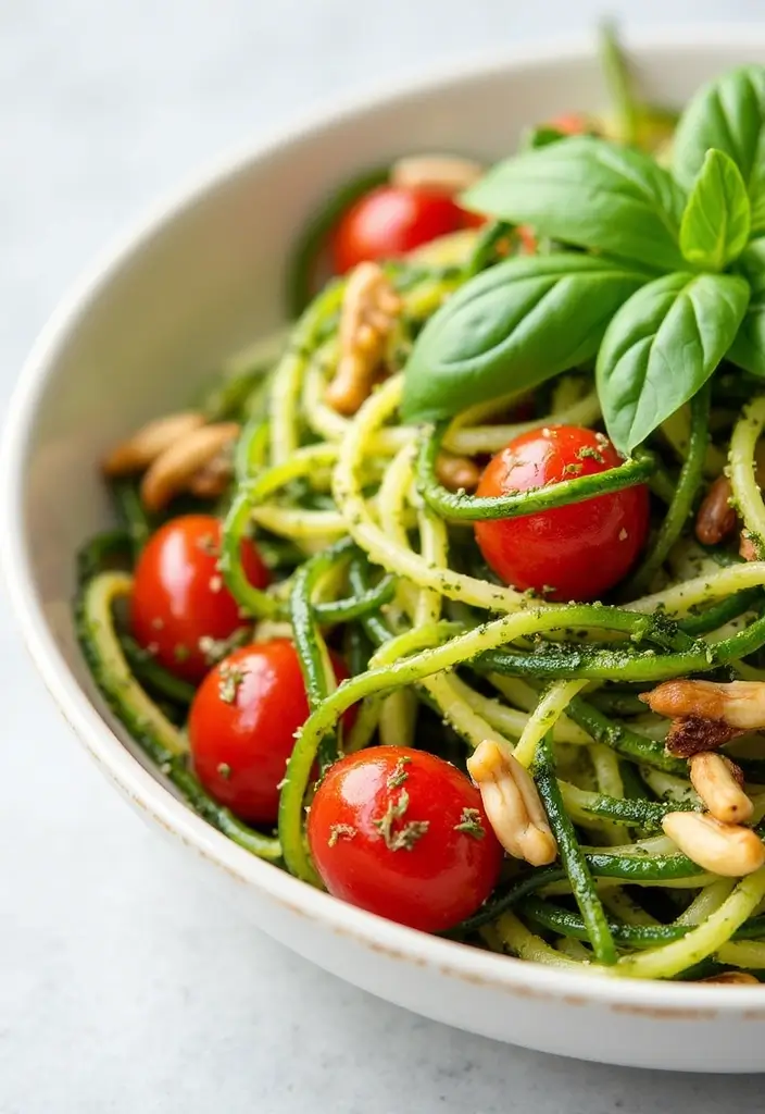 26 Healthy Italian Pasta Salad Recipes That Taste Amazing 9 26 Healthy Italian Pasta Salad Recipes That Taste Amazing - 9. Zucchini Noodles with Pesto Salad