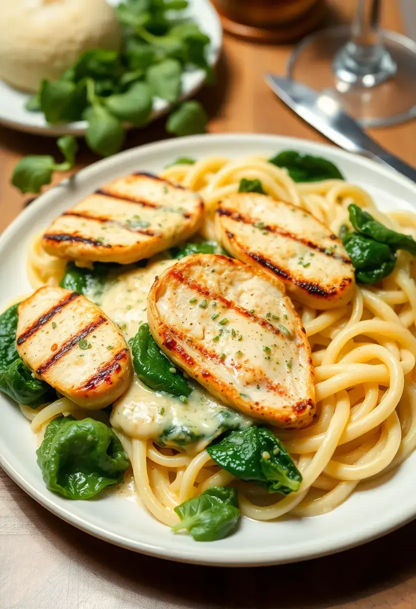 26 High Protein Italian Recipes Great for Meal Prep 12 26 High Protein Italian Recipes Great for Meal Prep - 12. Creamy Garlic Chicken and Spinach Pasta