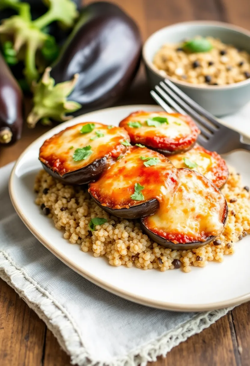 26 High Protein Italian Recipes Great for Meal Prep 6 26 High Protein Italian Recipes Great for Meal Prep - 6. Eggplant Parmesan with Quinoa