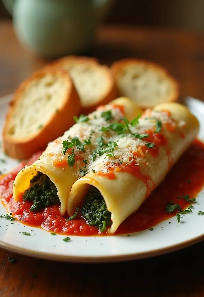 26 Italian Main Course Recipes Perfect for Any Dinner 3 26 Italian Main Course Recipes Perfect for Any Dinner - 3. Spinach Ricotta Cannelloni