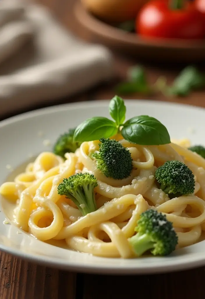 27 Easy Italian Pasta Recipes That Save You Time - 13. Broccoli and Fettuccine Alfredo