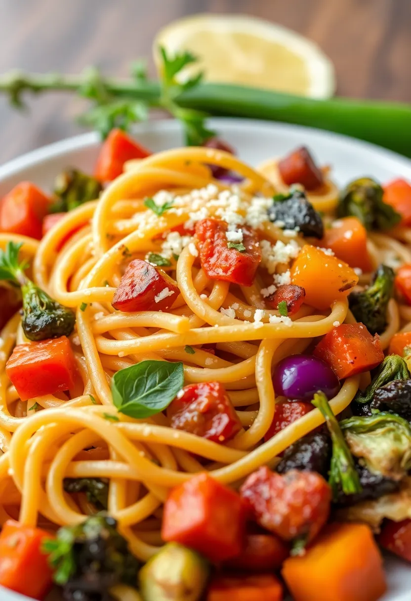 27 Easy Italian Pasta Recipes That Save You Time - 21. Pasta with Roasted Vegetables