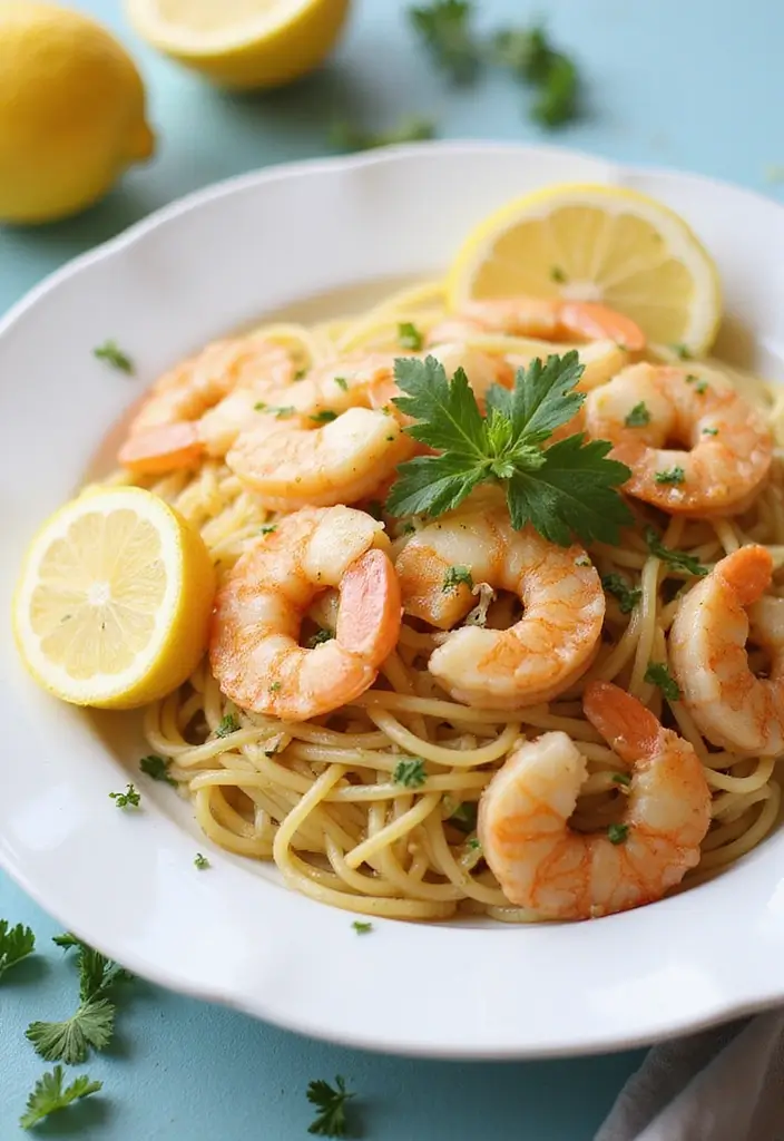 27 Easy Italian Pasta Recipes That Save You Time - 6. Lemon Garlic Shrimp Pasta