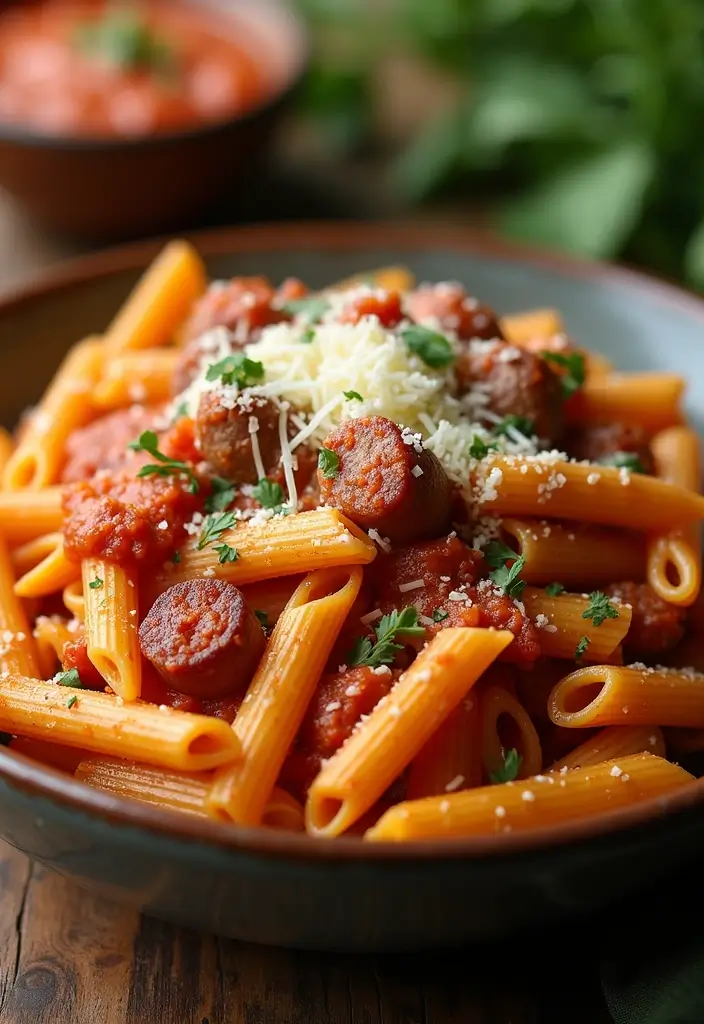 27 Easy Italian Pasta Recipes That Save You Time - 8. Italian Sausage Penne