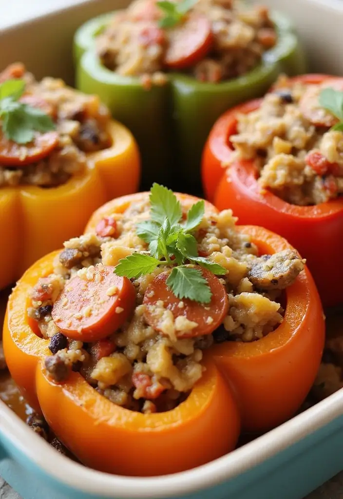 27 Healthy Ground Italian Sausage Recipes for Busy Nights 2 27 Healthy Ground Italian Sausage Recipes for Busy Nights - 2. Healthy Italian Sausage Stuffed Peppers
