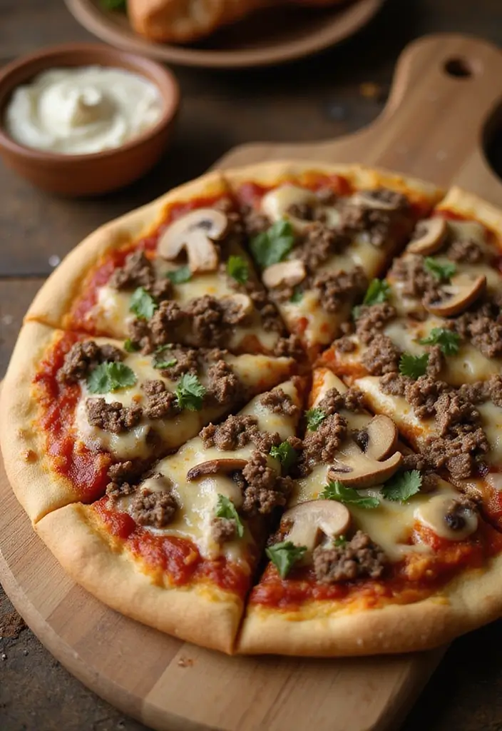 27 Italian Ground Beef Recipes That Are Crowd Pleasers 11 27 Italian Ground Beef Recipes That Are Crowd Pleasers - 11. Beef and Mushroom Pizza