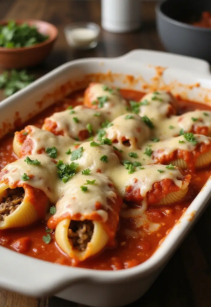 27 Italian Ground Beef Recipes That Are Crowd Pleasers 13 27 Italian Ground Beef Recipes That Are Crowd Pleasers - 13. Cheesy Stuffed Shells