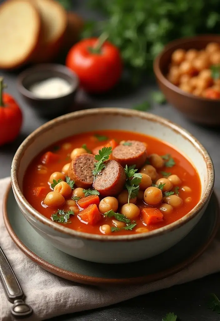 27 Italian Sausage Soup Recipes Perfect for Cozy Nights - 16. Italian Sausage and Chickpea Soup