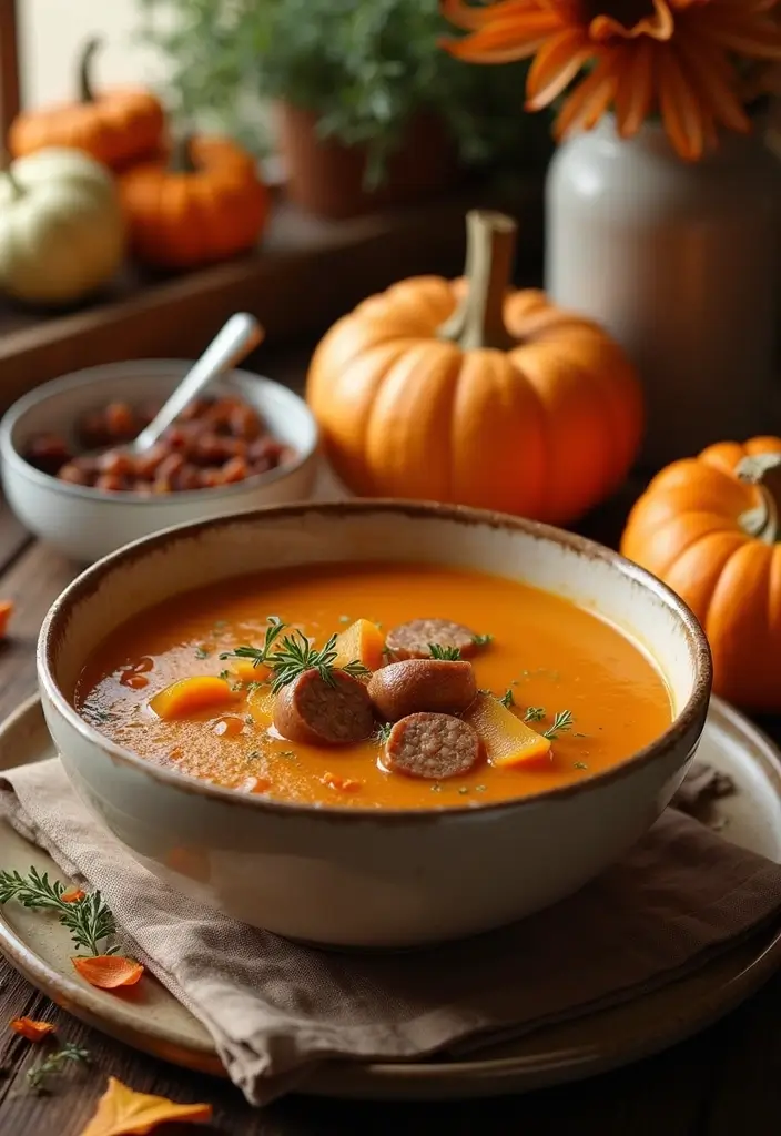 27 Italian Sausage Soup Recipes Perfect for Cozy Nights - 23. Italian Sausage and Pumpkin Soup