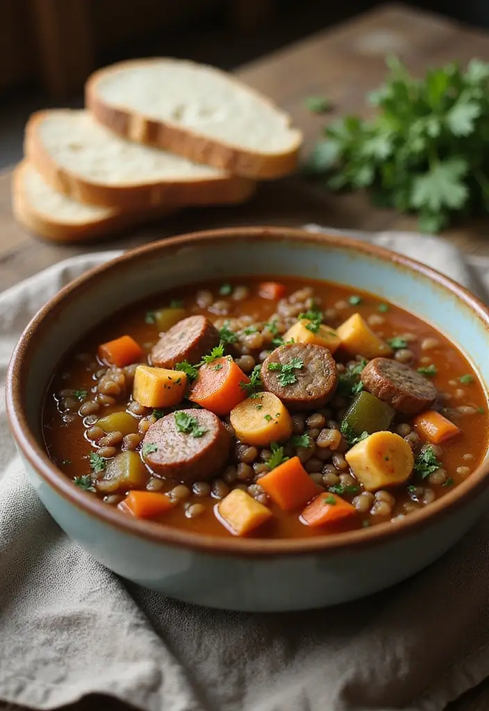 27 Italian Sausage Soup Recipes Perfect for Cozy Nights - 5. Italian Lentil and Sausage Soup