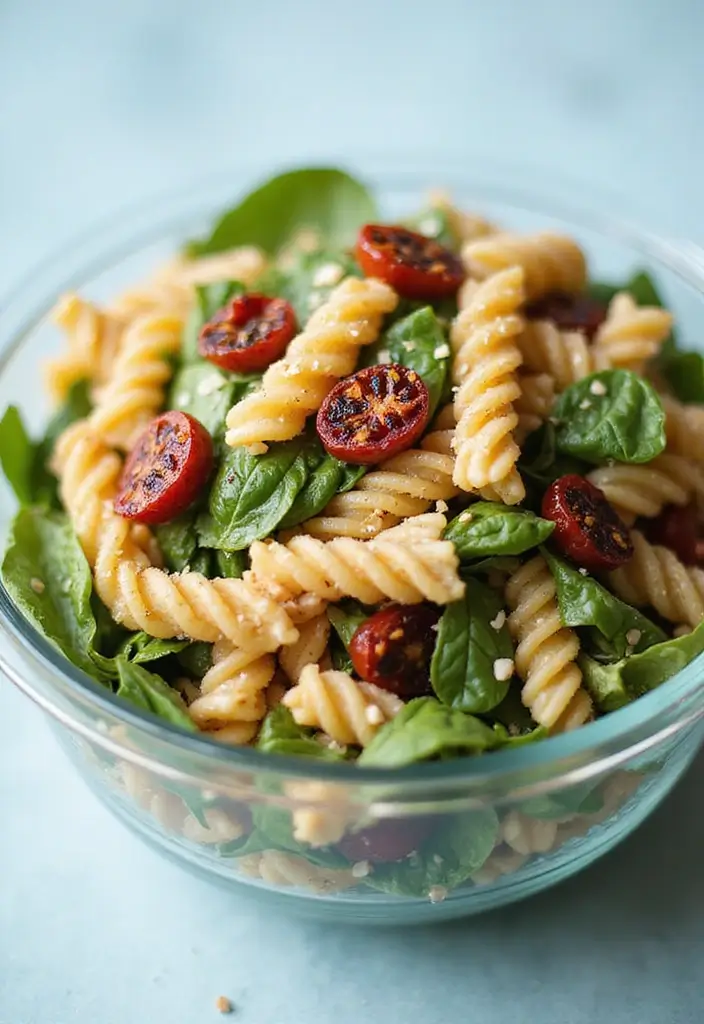 27 Pasta Salad Recipes with Italian Dressing and Salad Supreme Everyone Will Love 13 27 Pasta Salad Recipes with Italian Dressing and Salad Supreme Everyone Will Love - 13. Sun-Dried Tomato and Spinach Pasta Salad