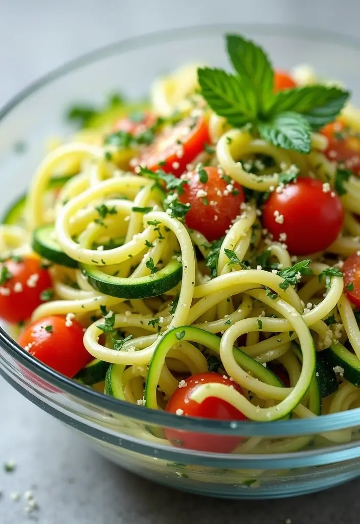 27 Pasta Salad Recipes with Italian Dressing and Salad Supreme Everyone Will Love 27 27 Pasta Salad Recipes with Italian Dressing and Salad Supreme Everyone Will Love - 27. Zucchini Noodle Pasta Salad