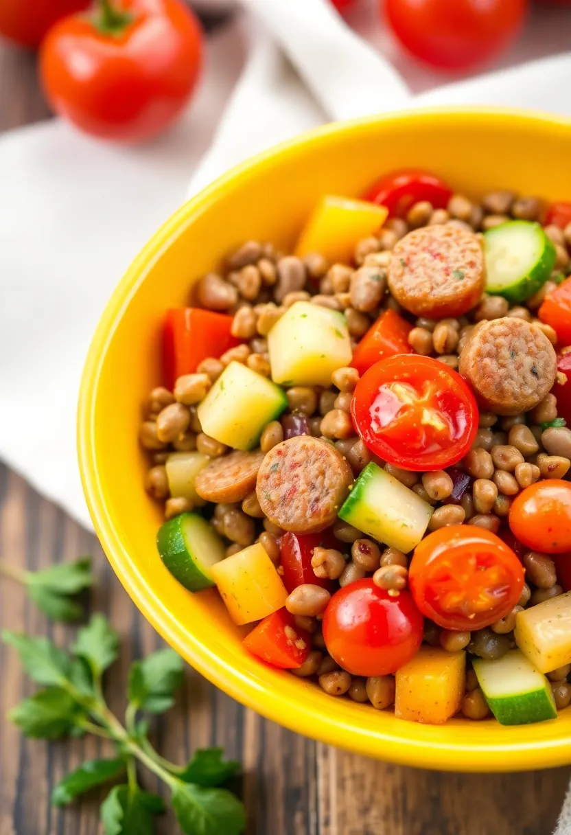 28 Hot Italian Sausage Recipes Perfect for Dinner 18 28 Hot Italian Sausage Recipes Perfect for Dinner - 18. Italian Sausage and Lentil Salad