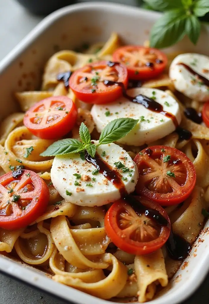 28 Italian Pasta Bake Recipes That Comfort Every Bite - 11. Caprese Pasta Bake