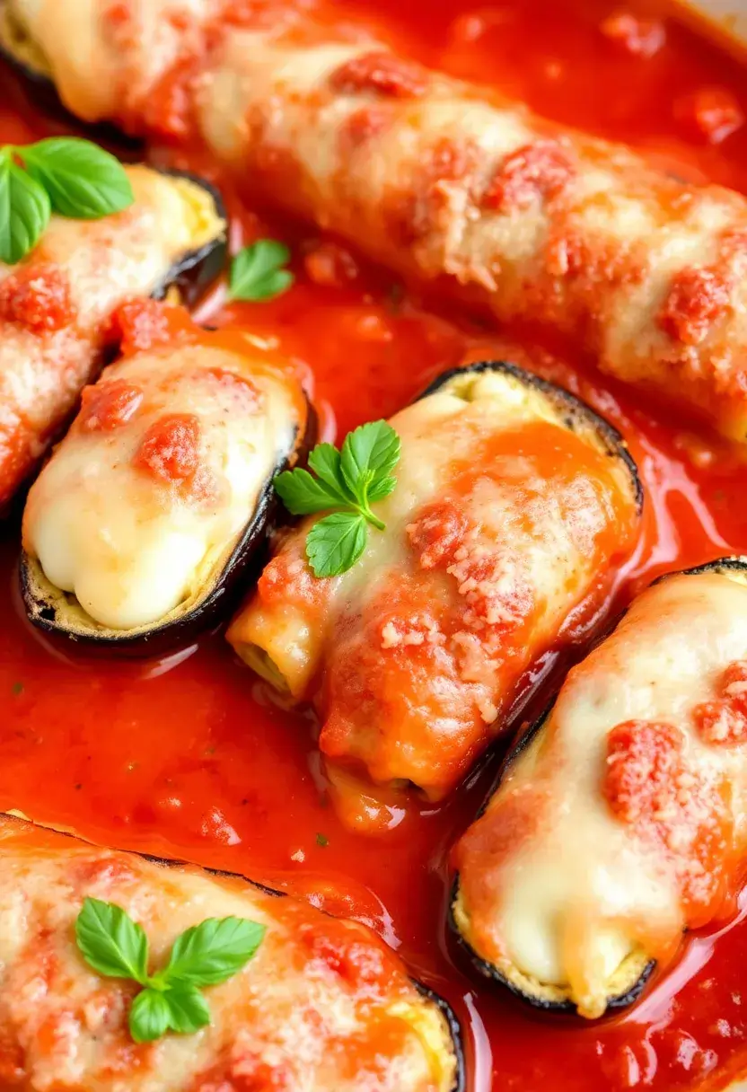 28 Italian Recipes for Potluck That Everyone Will Ask For 12 28 Italian Recipes for Potluck That Everyone Will Ask For - 12. Baked Eggplant Rollatini