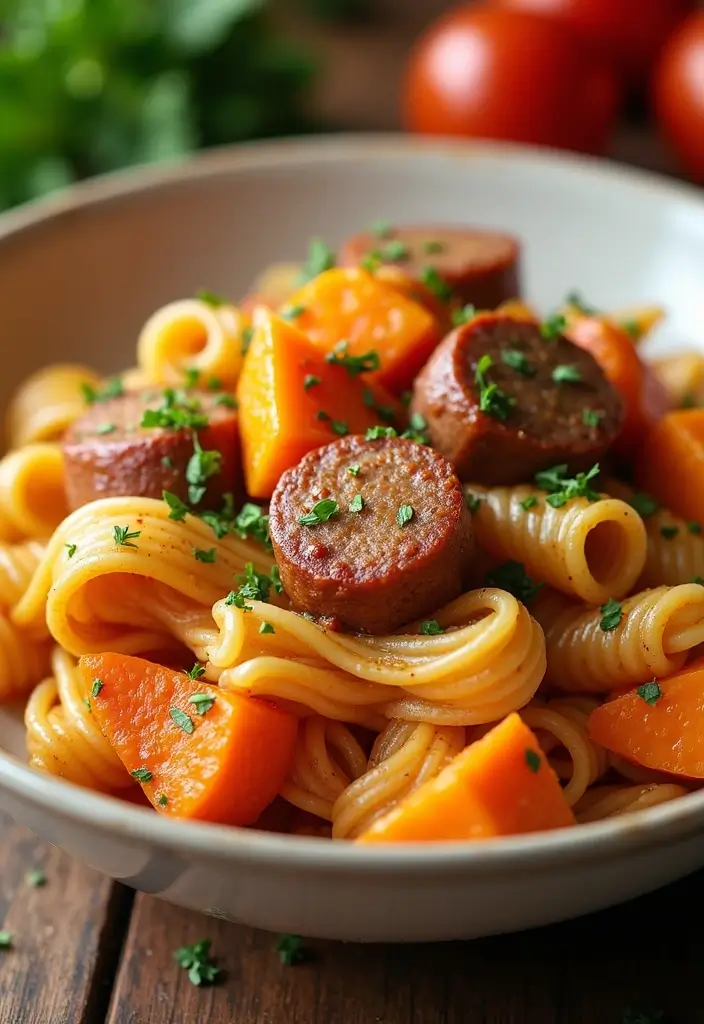 28 Italian Sausage Pasta Recipes Easy Enough for Beginners 20 28 Italian Sausage Pasta Recipes Easy Enough for Beginners - 20. Italian Sausage and Sweet Potato Pasta