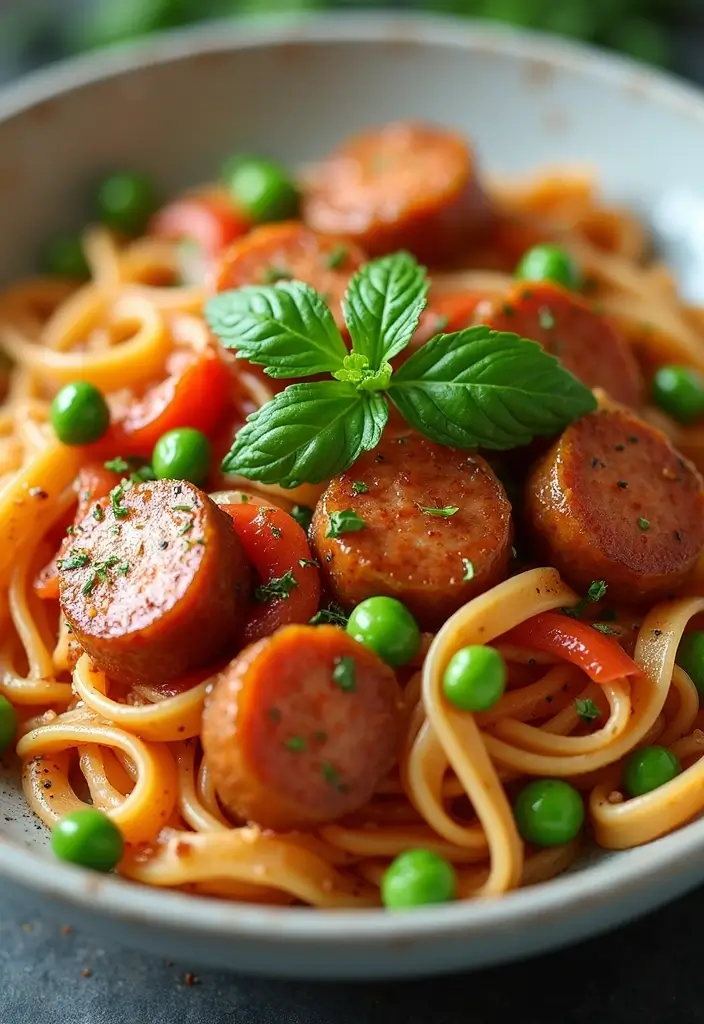 28 Italian Sausage Pasta Recipes Easy Enough for Beginners 28 28 Italian Sausage Pasta Recipes Easy Enough for Beginners - 28. Italian Sausage and Pea Pasta