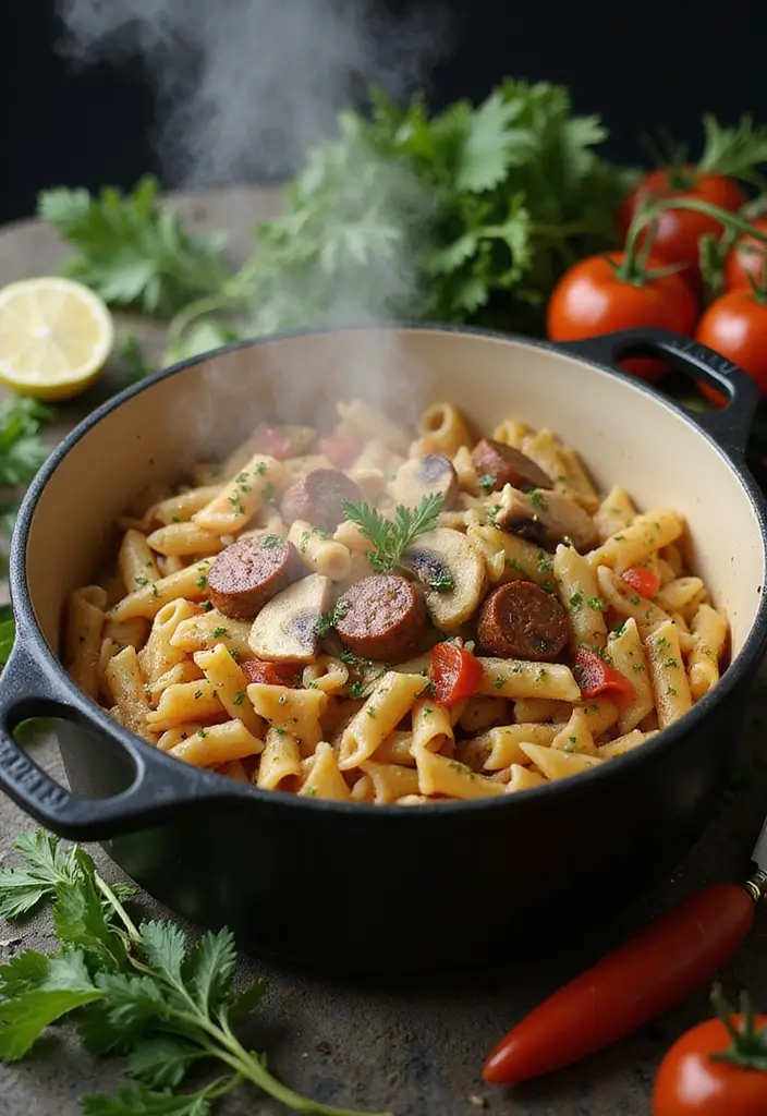 28 Italian Sausage Pasta Recipes Easy Enough for Beginners 5 28 Italian Sausage Pasta Recipes Easy Enough for Beginners - 5. One-Pot Italian Sausage and Mushroom Pasta