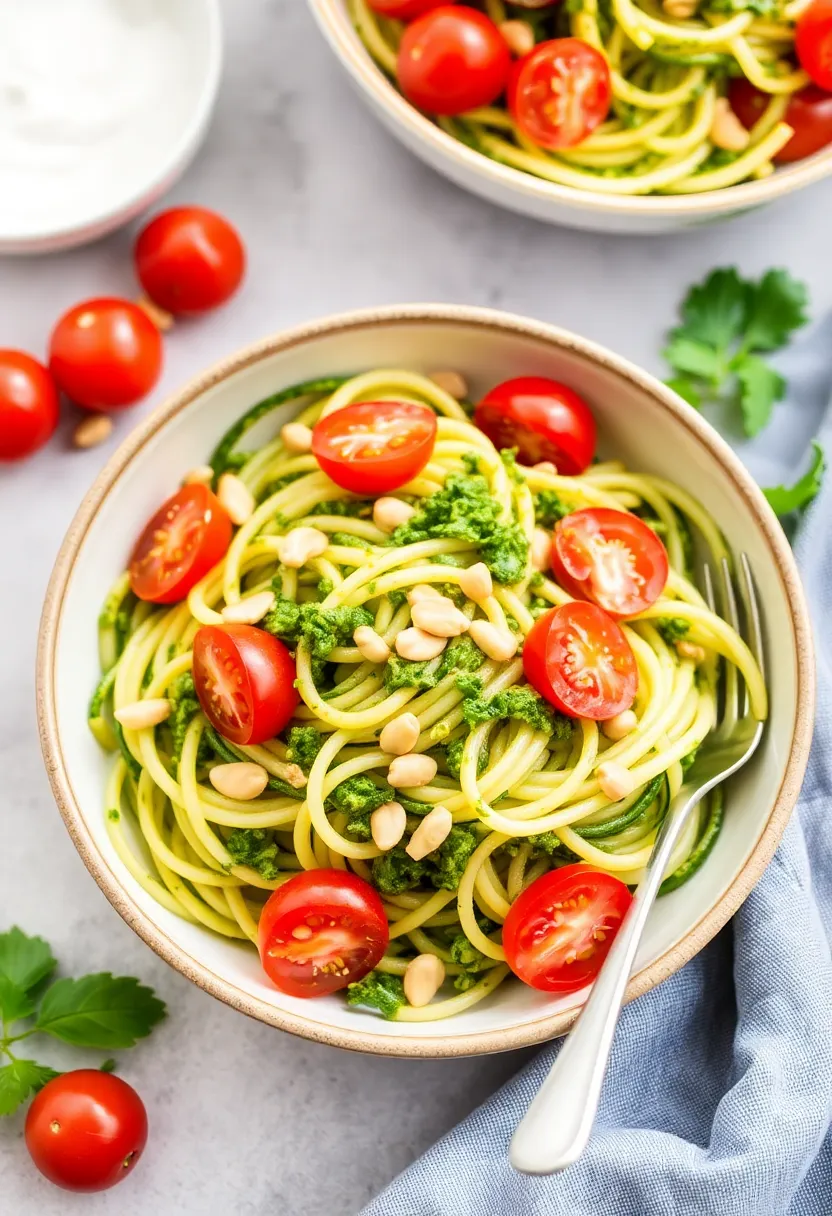 29 Fancy Italian Dinner Recipes to Impress Your Guests - 18. Zucchini Noodles with Pesto