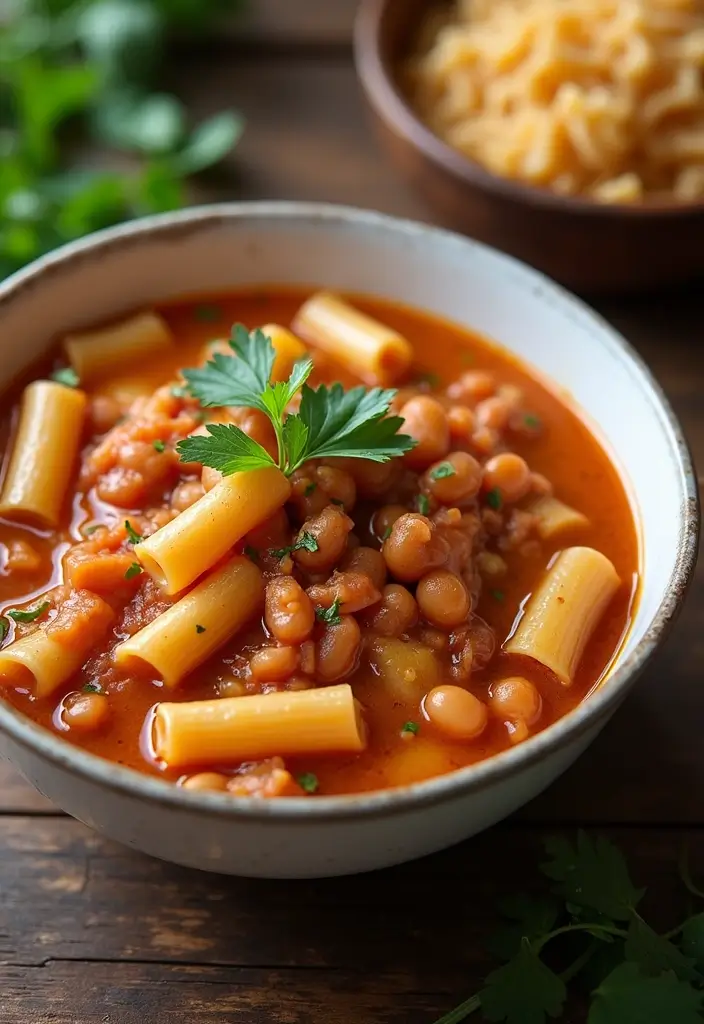 29 Italian Bean Soup Recipes Packed with Protein - 11. Pasta e Fagioli