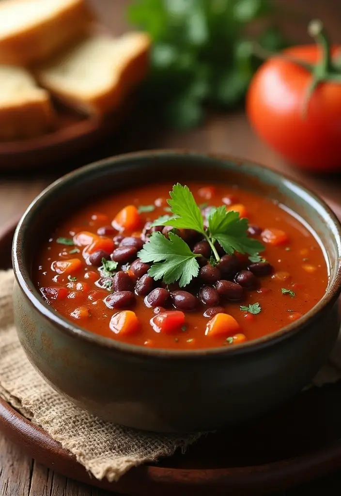 29 Italian Bean Soup Recipes Packed with Protein - 18. Black Bean and Tomato Soup