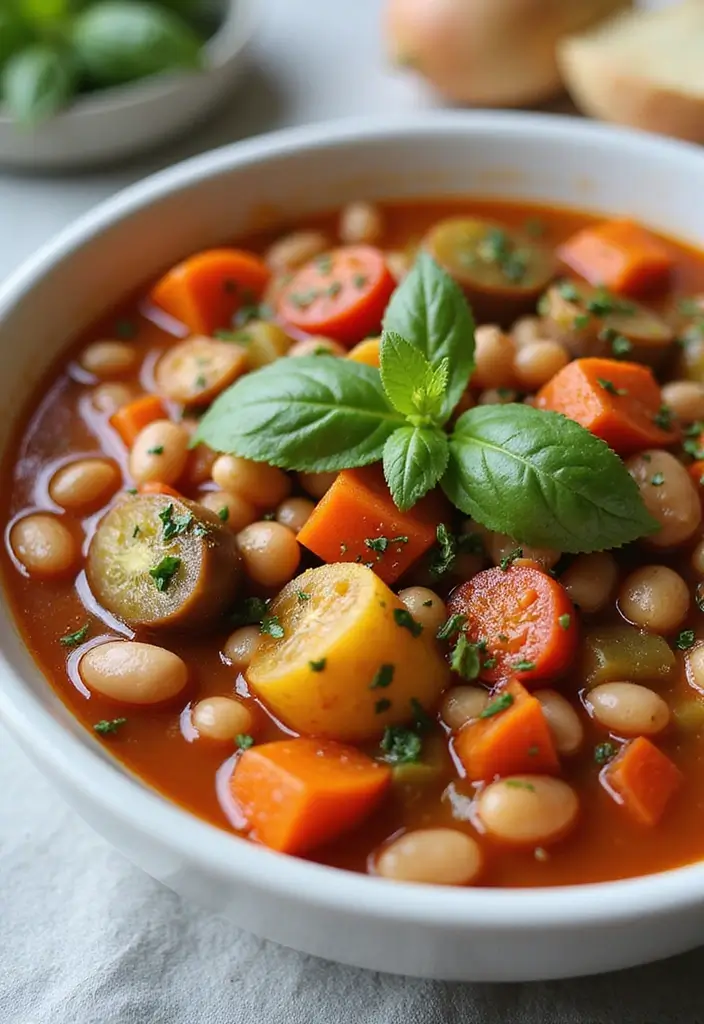 29 Italian Bean Soup Recipes Packed with Protein - 26. Italian Veggie Bean Soup