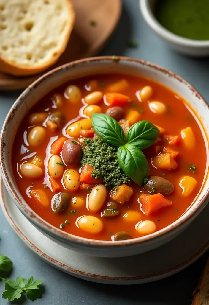 29 Italian Bean Soup Recipes Packed with Protein - 5. Italian Bean Soup with Pesto