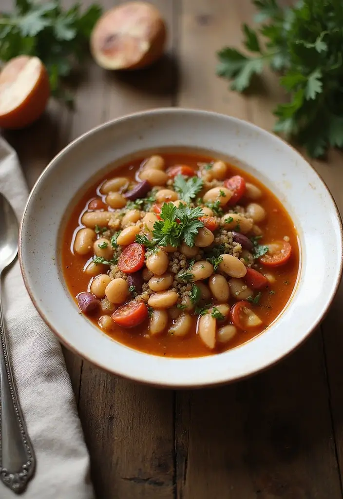 29 Italian Bean Soup Recipes Packed with Protein - 6. Italian Bean Soup with Quinoa